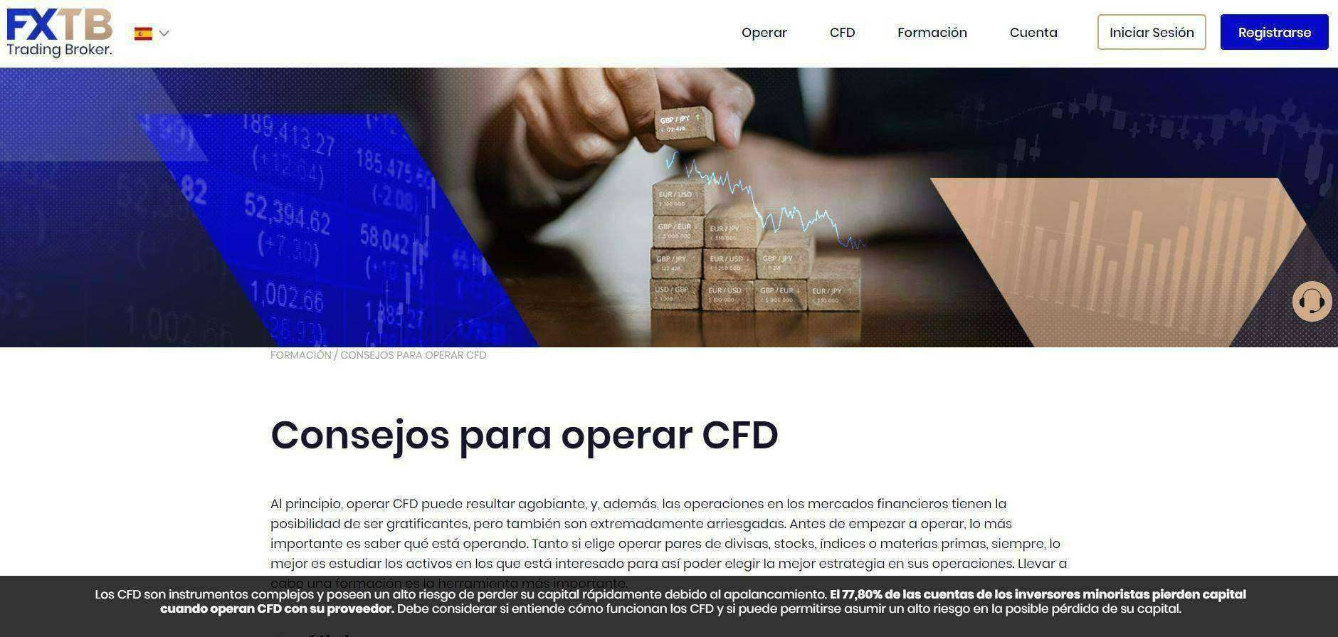 Consejos para operar con CFDs - FXTB